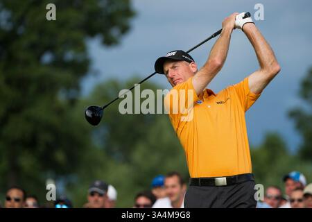 23 août 2014 - Paramus, New Jersey, U. S - 23 août 2014 : Jim Furyk (USA) part au 16e trou lors de la troisième manche du Barclays Fed ex Championship au Ridgewood Country Club à Paramus, NJ Crédit obligatoire : Kostas Lymperopoulos/csm (crédit image : © Kostas Lymperopoulos/Cal Sport Media/ZUMAPRESS.com) Banque D'Images