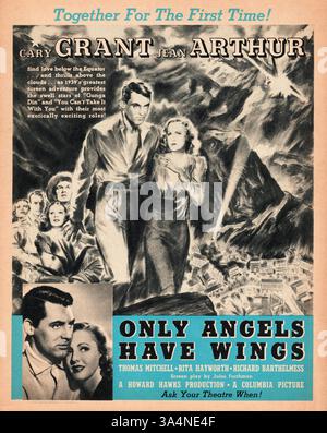 1939 publicité de film seuls les anges ont des ailes Banque D'Images