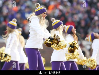 28 décembre 2014 : les Vikings du Minnesota jouent lors d'un match NFL entre les Bears de Chicago et les Vikings du Minnesota au TCF Bank Stadium de Minneapolis, Minnesota. Les Vikings ont vaincu les Bears 13 - 9.(image crédit : © Andy Blenkush/Cal Sport Media/ZUMAPRESS.com) Banque D'Images
