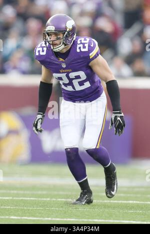 28 décembre 2014 : sécurité des Vikings du Minnesota Harrison Smith (22 ans) est montré lors d'un match de la NFL entre les Bears de Chicago et les Vikings du Minnesota au stade TCF Bank de Minneapolis, Minnesota. Les Vikings ont vaincu les Bears 13 - 9.(image crédit : © Andy Blenkush/Cal Sport Media/ZUMAPRESS.com) Banque D'Images