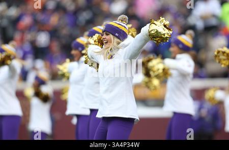 28 décembre 2014 : les Vikings du Minnesota jouent lors d'un match NFL entre les Bears de Chicago et les Vikings du Minnesota au TCF Bank Stadium de Minneapolis, Minnesota. (Crédit image : © Andy Blenkush/Cal Sport Media/ZUMAPRESS.com) Banque D'Images