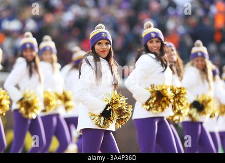28 décembre 2014 : les Vikings du Minnesota jouent lors d'un match NFL entre les Bears de Chicago et les Vikings du Minnesota au TCF Bank Stadium de Minneapolis, Minnesota. Les Vikings ont vaincu les Bears 13 - 9.(image crédit : © Andy Blenkush/Cal Sport Media/ZUMAPRESS.com) Banque D'Images