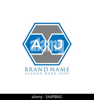 AJ unique moderne moderne abstrait géométrique initiales géométriques vectorielles design de logo de lettre. Logo monogramme AJ. Illustration de Vecteur