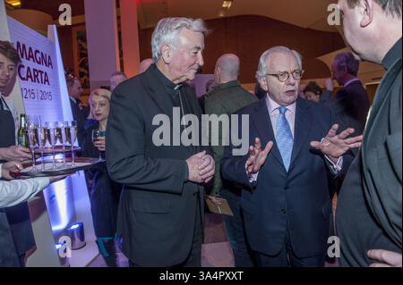Février 2, 2015 - Royaume-Uni, Royaume-Uni - British Library soirée lancement VIP de leur spectacle Magna Carta . Célébration des 800 ans de la Magna Carta marquée par l'affichage de 4 exemplaires originaux du document historique pour la première fois. (Crédit image : © Nick Cunard/ZUMA Wire) Banque D'Images