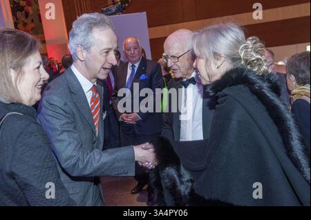 Février 2, 2015 - Royaume-Uni, Royaume-Uni - British Library soirée lancement VIP de leur spectacle Magna Carta . Célébration des 800 ans de la Magna Carta marquée par l'affichage de 4 exemplaires originaux du document historique pour la première fois. (Crédit image : © Nick Cunard/ZUMA Wire) Banque D'Images