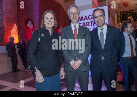 Février 2, 2015 - Royaume-Uni, Royaume-Uni - British Library soirée lancement VIP de leur spectacle Magna Carta . Célébration des 800 ans de la Magna Carta marquée par l'affichage de 4 exemplaires originaux du document historique pour la première fois. (Crédit image : © Nick Cunard/ZUMA Wire) Banque D'Images