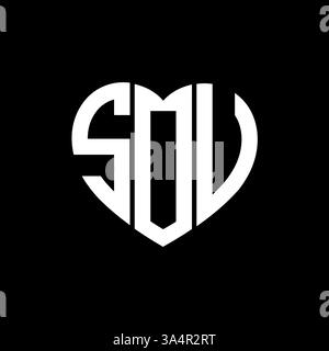 SOV unique moderne plat abstrait géométrique initiales géométriques vectorielles design de logo de lettre. Logo monogramme SOV. Illustration de Vecteur