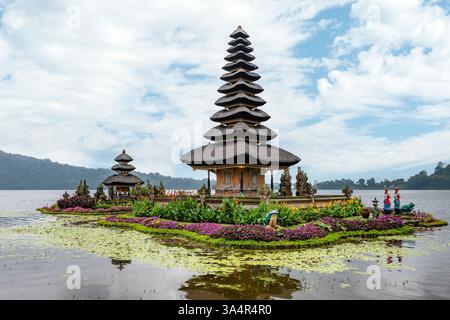 Temple Pura Ulundanu Beratan, Bali, Indonésie Banque D'Images