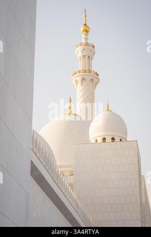 Abu Dhabi, eau - 9 mars 2025 : détails architecturaux de la sublime mosquée Abu Dhabi - Emirats Arabes Unis - voyage - 30 Banque D'Images