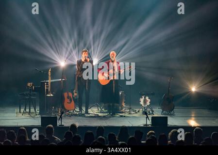 Copenhague, Danemark. 15 mars 2025. Tina Dickow et Helgi Jonsson donnent un concert à l'Opéra de Copenhague. Banque D'Images