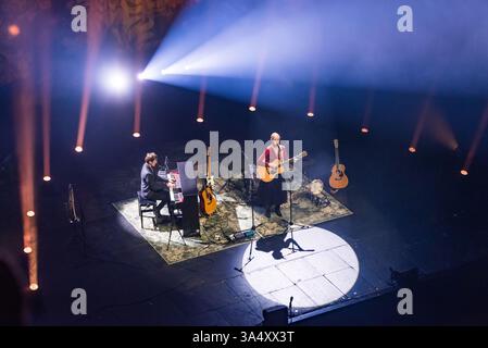 Copenhague, Danemark. 15 mars 2025. Tina Dickow et Helgi Jonsson donnent un concert à l'Opéra de Copenhague. Banque D'Images