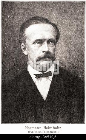 Portrait de Hermann Ludwig Ferdinand von Helmholtz (1821-1894) physicien et physiologiste allemand Banque D'Images