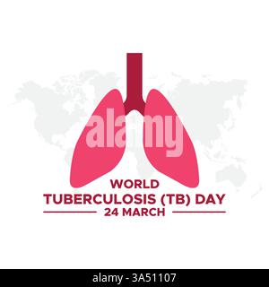 Illustration vectorielle de la Journée mondiale de la tuberculose. Affiche ou bannière de la Journée mondiale de la tuberculose. Illustration de Vecteur
