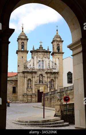 Place Maria Pita dans A Coruña, Galice Banque D'Images