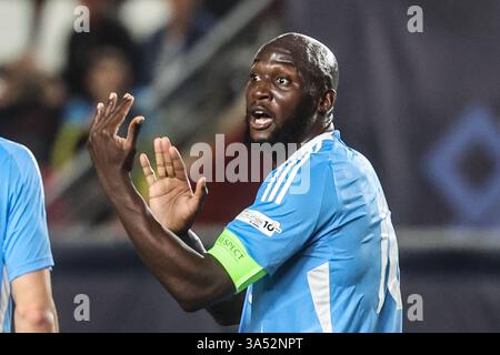 Murcie, Espagne. 20 mars 2025. Le belge Romelu Lukaku photographié lors d'un match de football entre l'équipe nationale belge des Red Devils et l'Ukraine, jeudi 20 mars 2025 à Murcie, Espagne, première étape des play-offs de la Ligue des Nations. BELGA PHOTO VIRGINIE LEFOUR crédit : Belga News Agency/Alamy Live News Banque D'Images