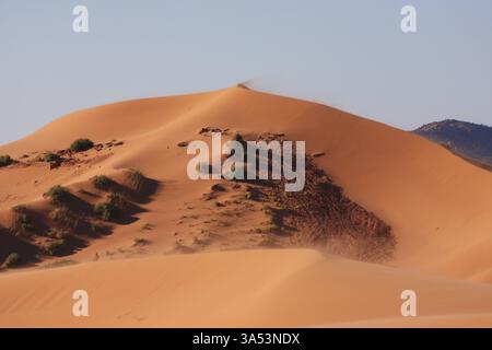 Réserver Coral sand dunes aux États-Unis. La lueur orange du sable dans le soleil Banque D'Images