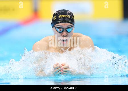 Centre aquatique de Tokyo, Tokyo, Japon. 20 mars 2025. Hayato Watanabe, 20 MARS 2025 - natation : Championnats du Japon de natation (JAPON NATATION 2025) chaleur brasse masculine du 100m au Tokyo Aquatics Centre, Tokyo, Japon. Crédit : YUTAKA/AFLO SPORT/Alamy Live News Banque D'Images