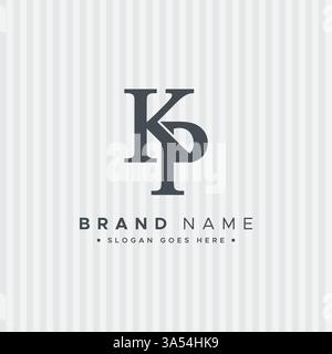 Initial KP Vector logo - modèle élégant de monogramme pour la lettre K et P pour votre entreprise Illustration de Vecteur