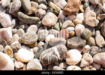 différentes pierres sur la plage. Photo de haute qualité Banque D'Images