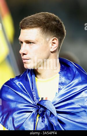 Murcie, Espagne. 20 mars 2025. (UKR) Football/Football : UEFA 'Nations League' Play-offs match de 1ère manche entre l'Ukraine 3-1 Belgique à l'Estadio Enrique Roca de Murcia à Murcia, Espagne . Crédit : Mutsu Kawamori/AFLO/Alamy Live News Banque D'Images
