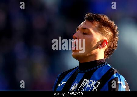 Bergame, Italie. 15 février 2025. Mateo Retegui d'Atalanta lors du match de football Serie A entre Atalanta et Cagliari au stade Gewiss à Bergame, Italie du Nord -, samedi 15 février 2025 . Sport - Soccer . (Photo de Spada/LaPresse) crédit : LaPresse/Alamy Live News Banque D'Images