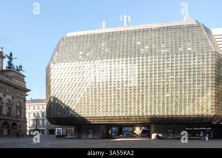 Construction de la nouvelle scène (Laterna Magika) du Théâtre National à Prague, République tchèque, 19 février 2025. (CTK photo/Pavel Vesely) Banque D'Images