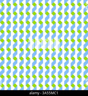 Motif sans couture bleu vert de bandes abstraites Illustration de Vecteur