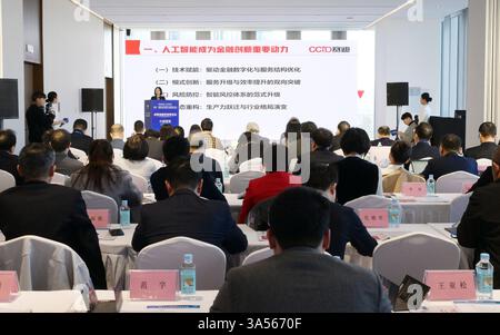Pékin, Chine. 20 mars 2025. Un forum parallèle du Global South Financial Forum 2025 intitulé « In Praise of Good Financial Stories » se tient à Pékin, capitale de la Chine, le 20 mars 2025. Sur le thème « éclairer le Sud mondial », le Forum financier mondial du Sud 2025 s'est tenu à Pékin du 19 au 21 mars. Crédit : Li He/Xinhua/Alamy Live News Banque D'Images