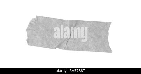 Rubans washi blancs isolés sur blanc. Morceaux de ruban décoratif pour albums. Papier déchiré un fond transparent découpé Banque D'Images