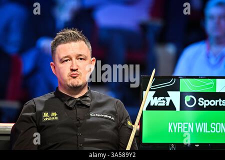 21 mars 2025 ; Telford International Centre, Telford, Angleterre : 2025 le Championnat des joueurs, jour 5 ; Kyren Wilson Banque D'Images