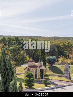 Sources thermales Agkistro Serres Macédoine Grèce, vieux bain turc, hammam byzantin, hôtel et spa chaud détente. Banque D'Images