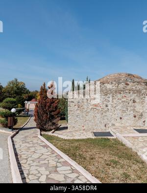 Sources thermales Agkistro Serres Macédoine Grèce, vieux bain turc, hammam byzantin, hôtel et spa chaud détente. Banque D'Images
