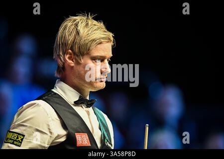 21 mars 2025 ; Telford International Centre, Telford, Angleterre : 2025 le Championnat des joueurs, jour 5 ; Neil Robertson Banque D'Images