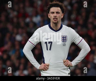 Londres, Royaume-Uni. 21 mars 2025. Curtis Jones (Liverpool) de l'Angleterre lors du match de qualification de la Coupe du monde de l'UEFA du Groupe K entre l'Angleterre et l'Albanie au stade de Wembley, Londres, le 21 mars 2025 crédit : action Foto Sport/Alamy Live News Banque D'Images