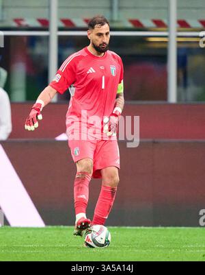 Gianluigi Donnarumma, gardien de l'ITA 1 dans l'UEFA Nations League 2025 match ITALIE, Allemagne. , . Au 20 mars 2025 à Mailand, Italie. Photographe : ddp images/STAR-images crédit : ddp Media GmbH/Alamy Live News Banque D'Images