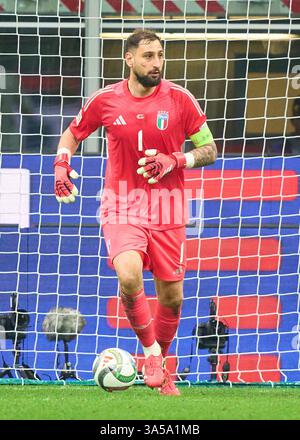 Gianluigi Donnarumma, gardien de l'ITA 1 dans l'UEFA Nations League 2025 match ITALIE, Allemagne. , . Au 20 mars 2025 à Mailand, Italie. Photographe : ddp images/STAR-images crédit : ddp Media GmbH/Alamy Live News Banque D'Images