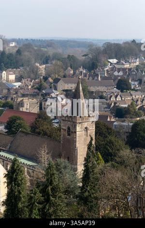 Vue de l'église Holy Trinity, Bradford-on-Avon, Royaume-Uni Banque D'Images