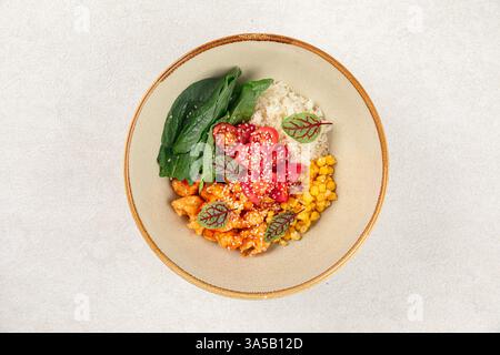 Portion de bol à poke sain Banque D'Images