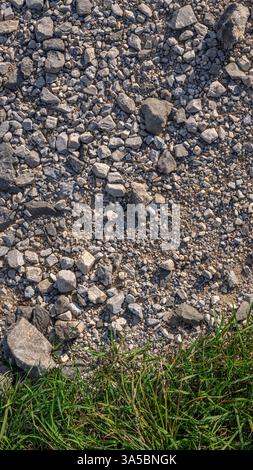 9x16 Gravel texture fond d'herbe verte Banque D'Images