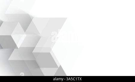 Fond vectoriel géométrique 3D moderne avec un motif de cube sans couture. Parfait pour le papier peint, le design ou les concepts d'affaires. Style minimaliste et futuriste. Illustration de Vecteur