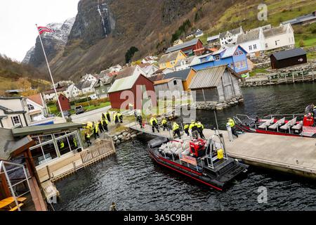 Fjords norvégiens, vue d'ensemble, hiver, novembre, Norvège, Europe Banque D'Images