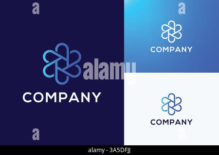 Innovant logo Design Business Company représentant un avenir brillant et moderne Illustration de Vecteur