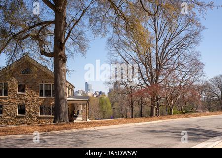 Hôpital historique Dorothea dix et nouveau parc urbain Dorothea dix, Raleigh, Caroline du Nord Banque D'Images