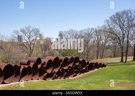 Hôpital historique Dorothea dix et nouveau parc urbain Dorothea dix, Raleigh, Caroline du Nord Banque D'Images