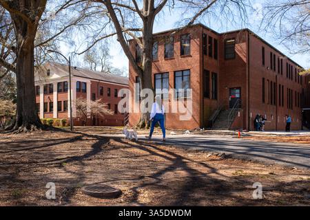 Hôpital historique Dorothea dix et nouveau parc urbain Dorothea dix, Raleigh, Caroline du Nord Banque D'Images