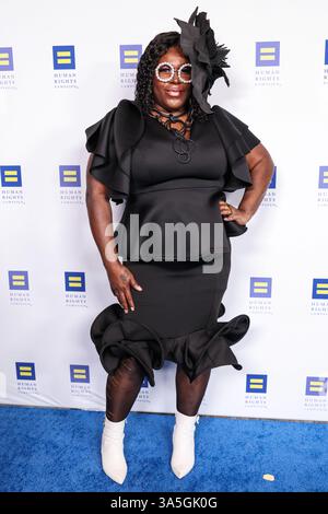 Century City, États-Unis. 22 mars 2025. CENTURY CITY, LOS ANGELES, CALIFORNIE, États-Unis - 22 MARS : Shea Diamond arrive au dîner de Los Angeles 2025 de la campagne des droits de l'homme qui s'est tenu au Fairmont Century Plaza le 22 mars 2025 à Century City, Los Angeles, Californie, États-Unis. (Photo de Xavier Collin/image Press Agency) crédit : image Press Agency/Alamy Live News Banque D'Images