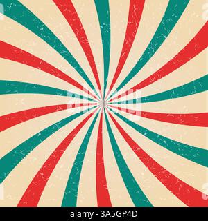 Motif de fond rétro Sunburst Illustration de Vecteur