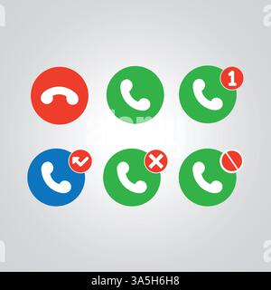Ensemble d'icônes d'action d'appel et de signes, avec un fond argenté Illustration de Vecteur