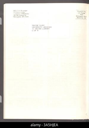 Ce numéro se concentre sur la technologie, les affectations de travail et le moral du personnel. Il comprend la participation du Collège Olaf à deux études, le projet d’index des journaux de la Bibliothèque publique de Saint-Paul et un symposium sur les bibliothèques des collèges d’arts libéraux. L’édition couvre également les services en ligne de Melsa et la croissance d’OCLC. Banque D'Images