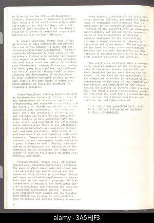 Ce numéro comprend des articles sur l’effet de la technologie sur les affectations de travail, le moral du personnel et le rôle du Collège Olaf dans les études académiques. Il traite également du projet d’index des journaux de la Bibliothèque publique de Saint Paul, d’un symposium sur les bibliothèques des collèges d’arts libéraux et de mises à jour sur le service en ligne de Melsa et la croissance d’OCLC. Banque D'Images